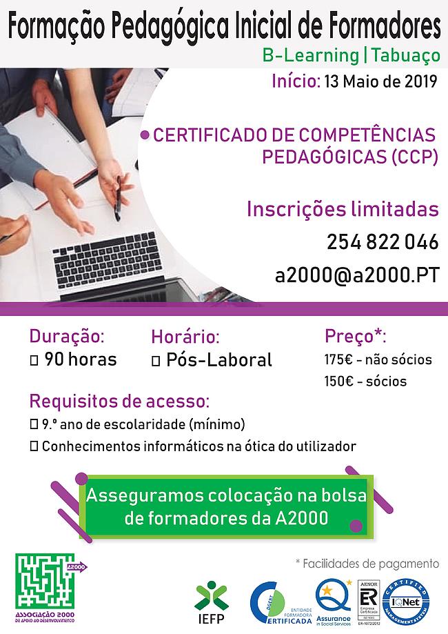 Cartaz informativo da formação