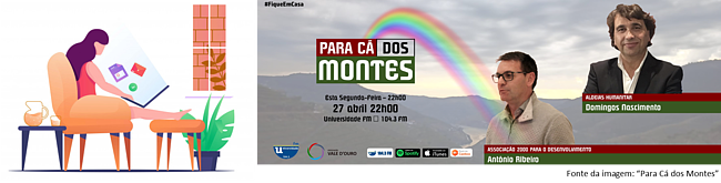 Cartaz promocional de programa "Para Cá dos Montes" com a presença do presidente da A2000, António Ribeiro