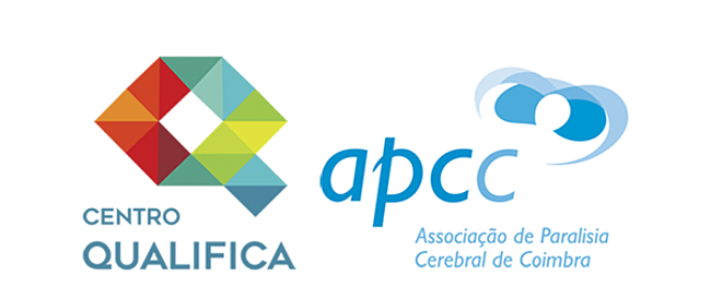 Logotipos da APCC e do Centro Qualifica