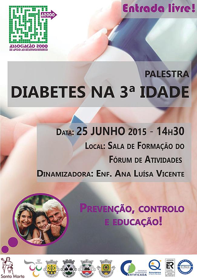 Cartaz do evento "Diabetes na Terceira Idade"