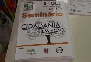 Folheto promocional do Seminário "Cidadania em Acção"