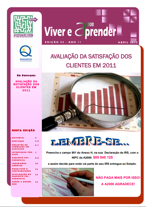 Capa Newsletter Abril 2012