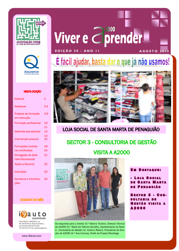 Capa Newsletter Agosto 2012