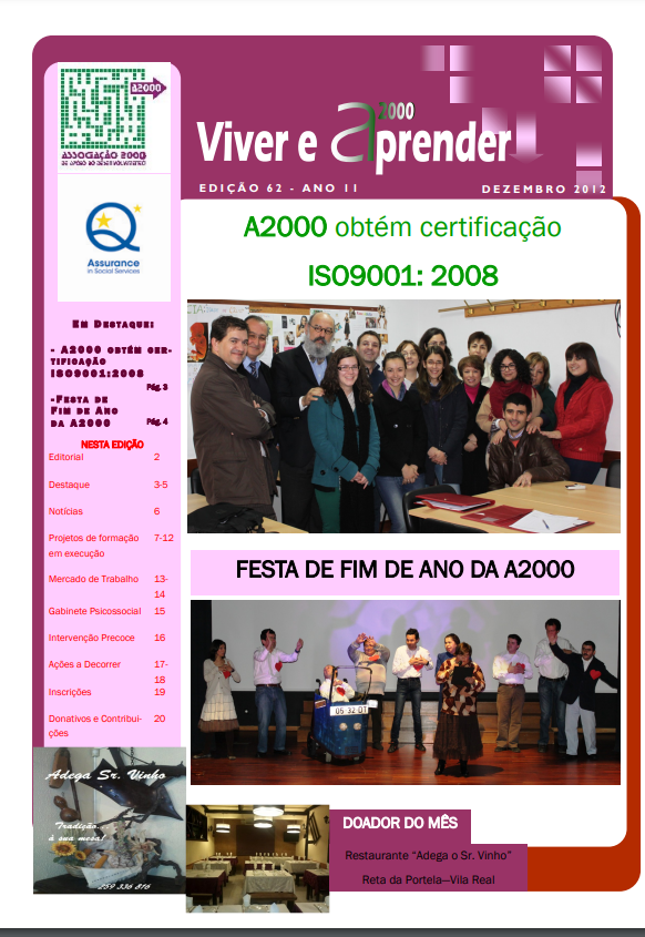 Capa Newsletter Dezembro 2012