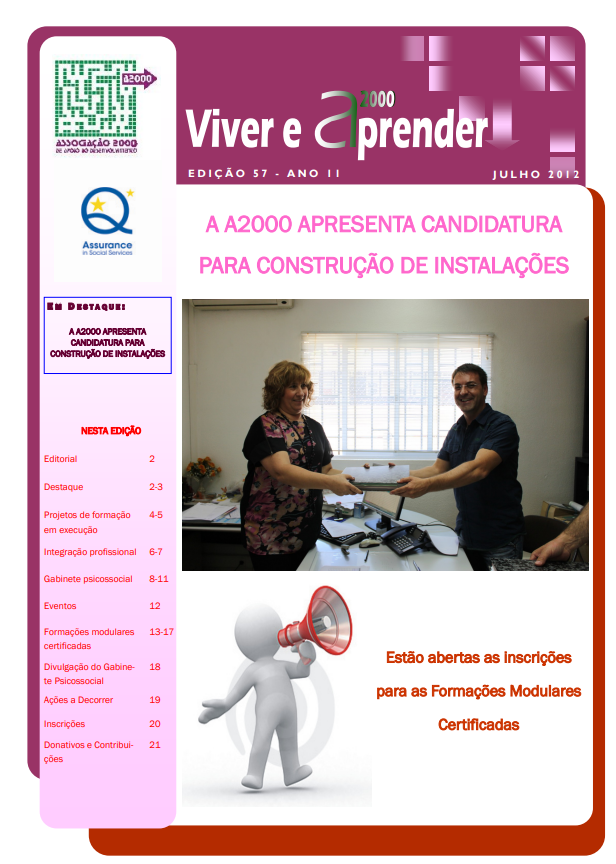 Capa Newsletter Julho 2012