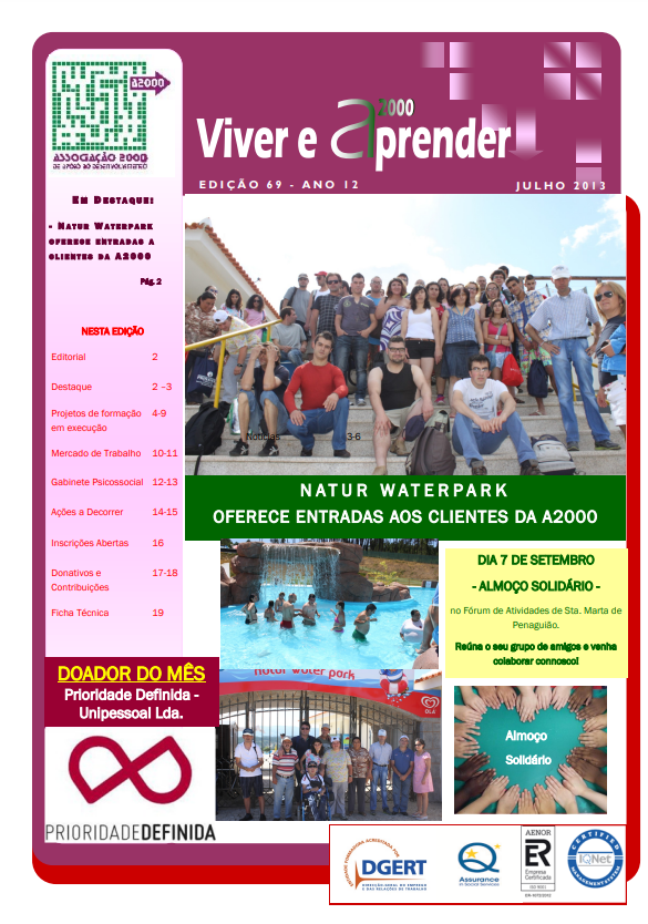 Capa Newsletter Julho 2013