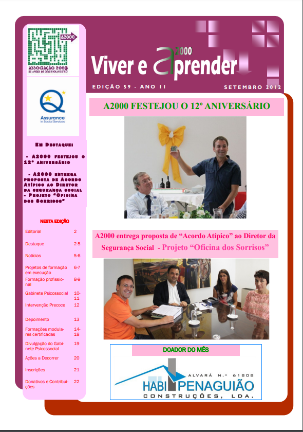 Capa Newsletter Setembro 2012